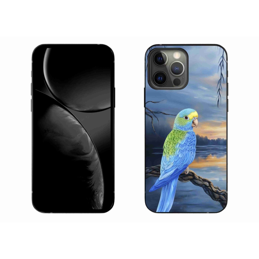 Gélový kryt mmCase na iPhone 13 Pro Max - modrý papagáj