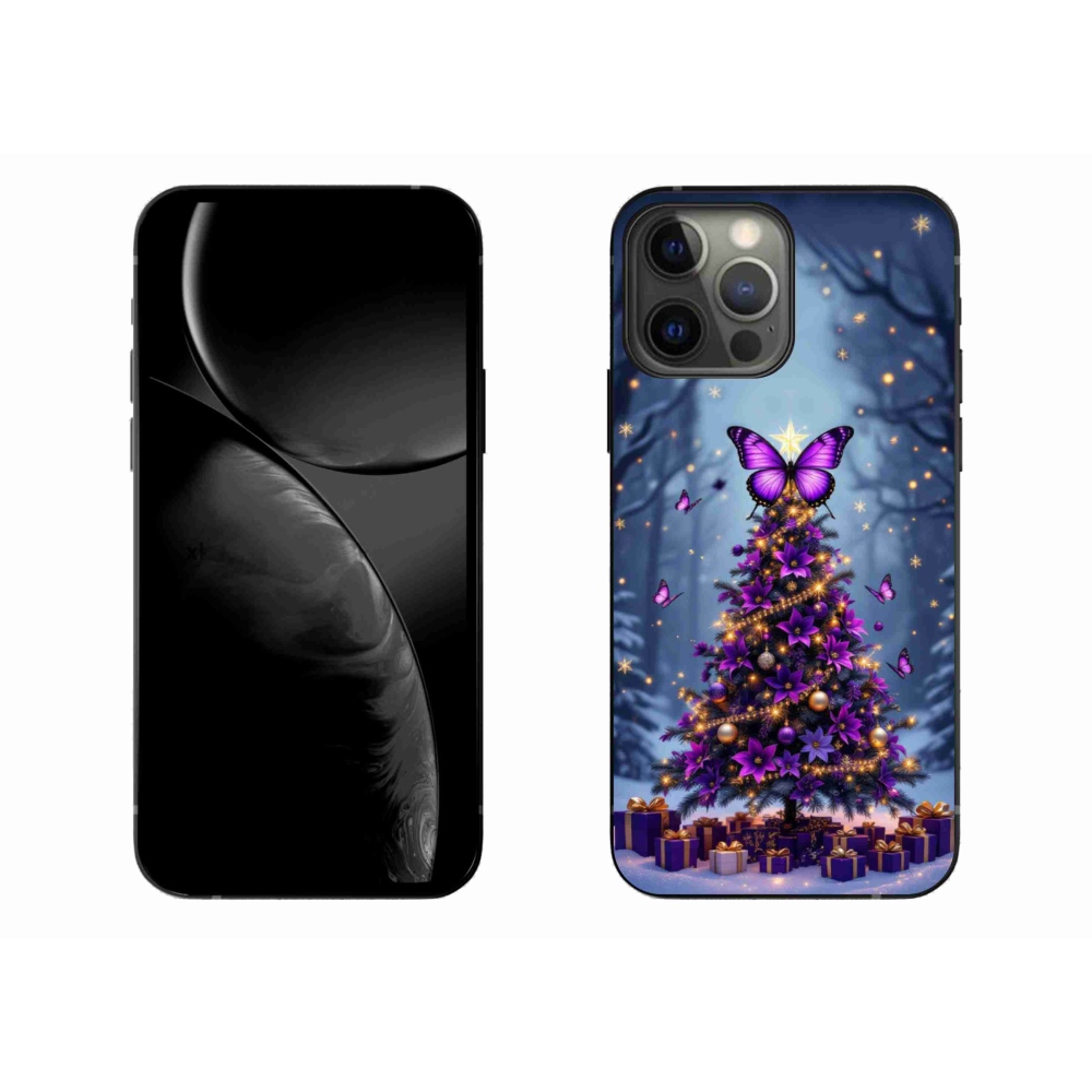 Gélový kryt mmCase na iPhone 13 Pro Max - motýlí vianočný stromček