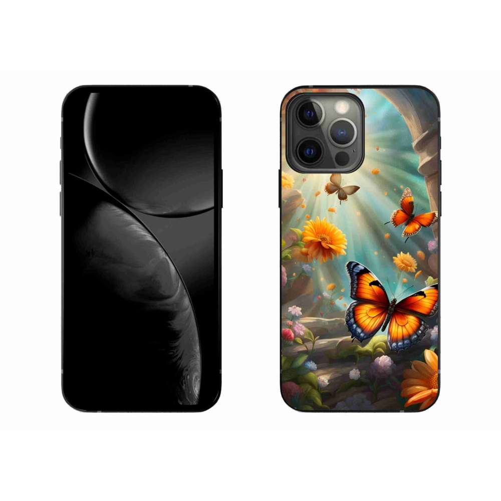 Gélový kryt mmCase na iPhone 13 Pro Max - motýlia záhrada 2