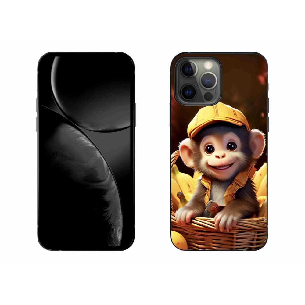 Gélový kryt mmCase na iPhone 13 Pro Max - opice v košíku