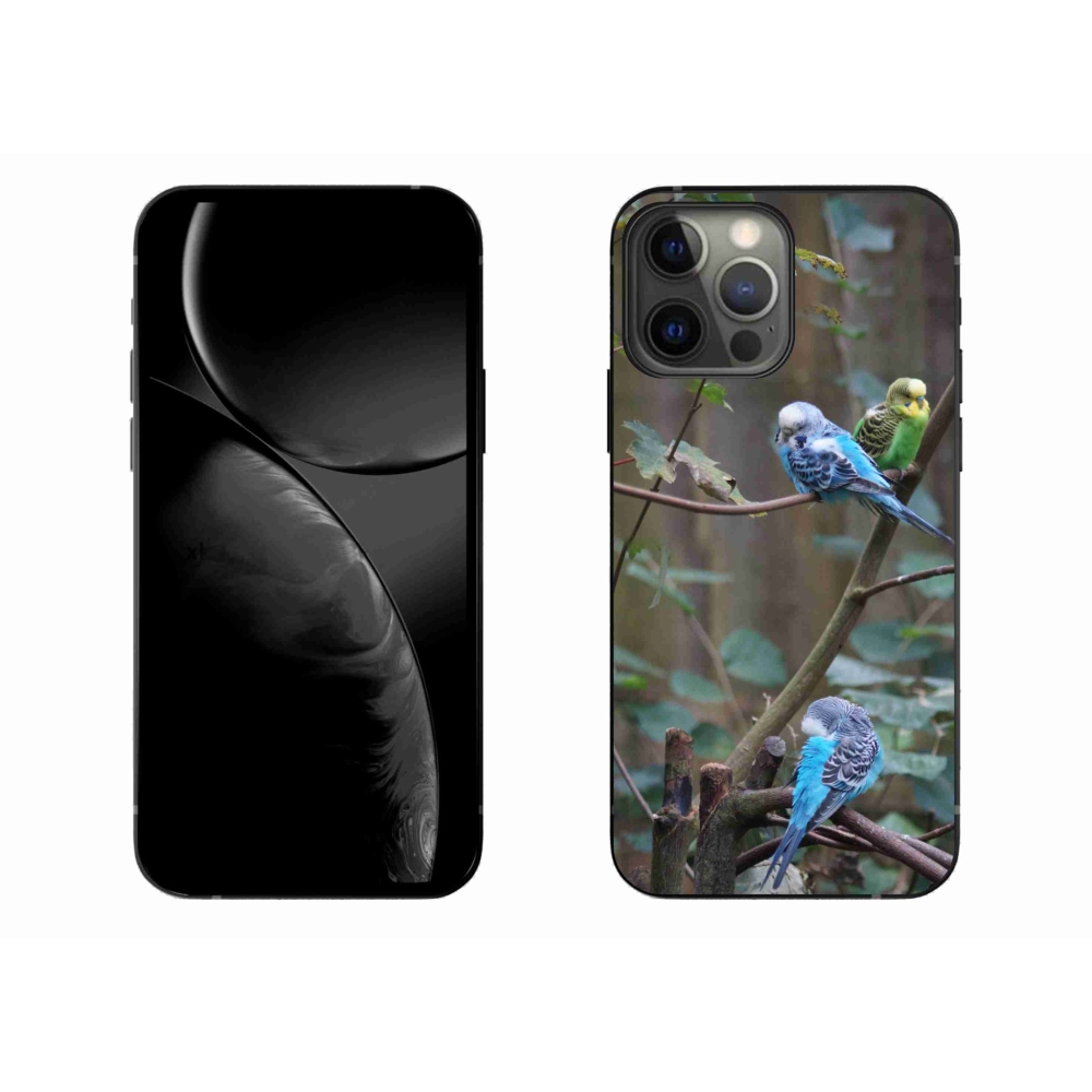 Gélový kryt mmCase na iPhone 13 Pre Max - papagáje na vetve