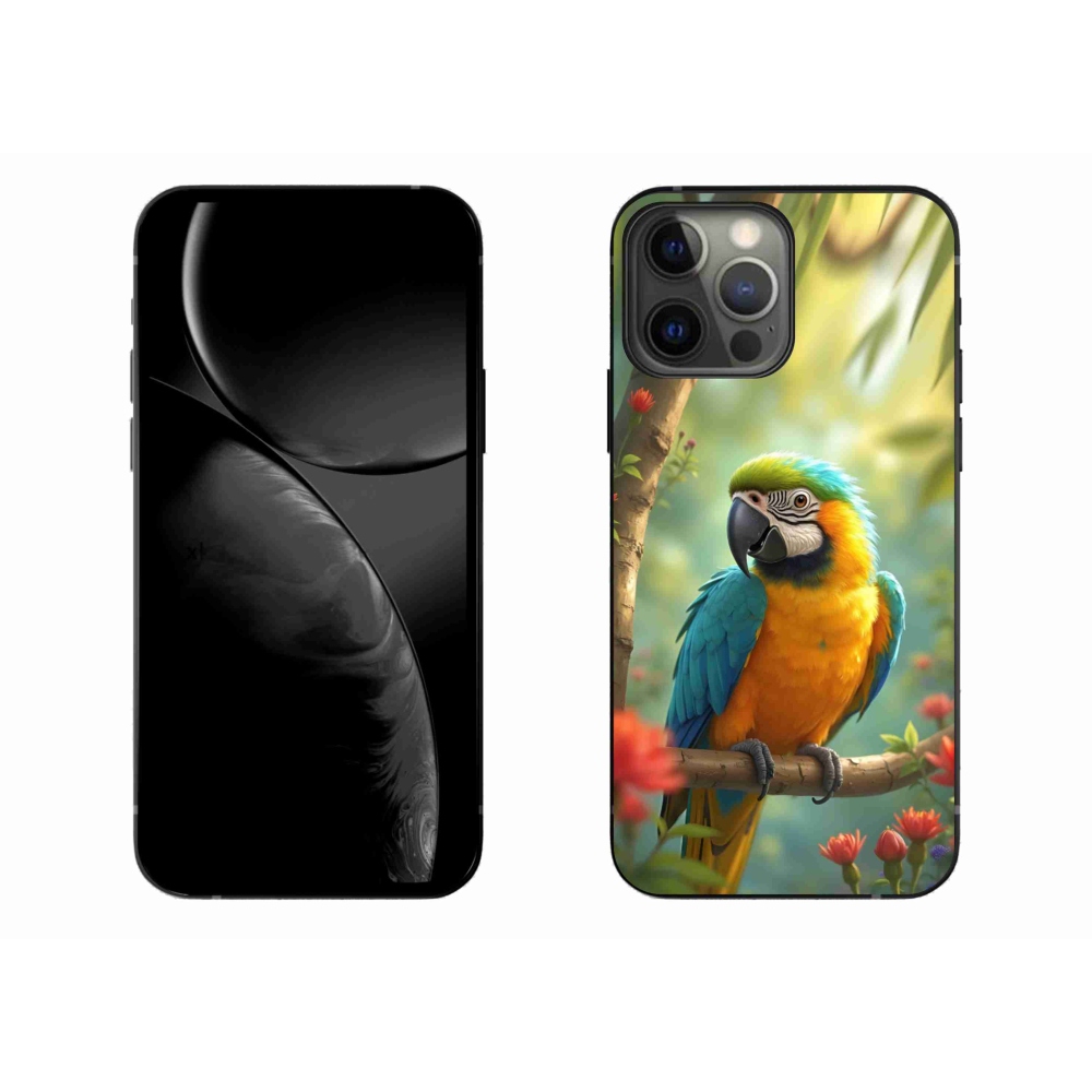 Gélový kryt mmCase na iPhone 13 Pro Max - papagáj ara modrožltá