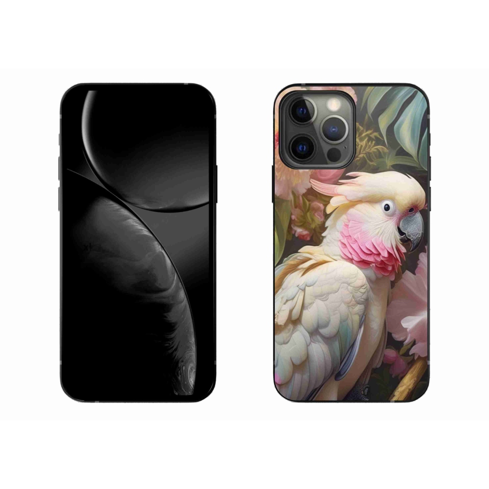 Gélový kryt mmCase na iPhone 13 Pro Max - papagáj kakadu ružový 2