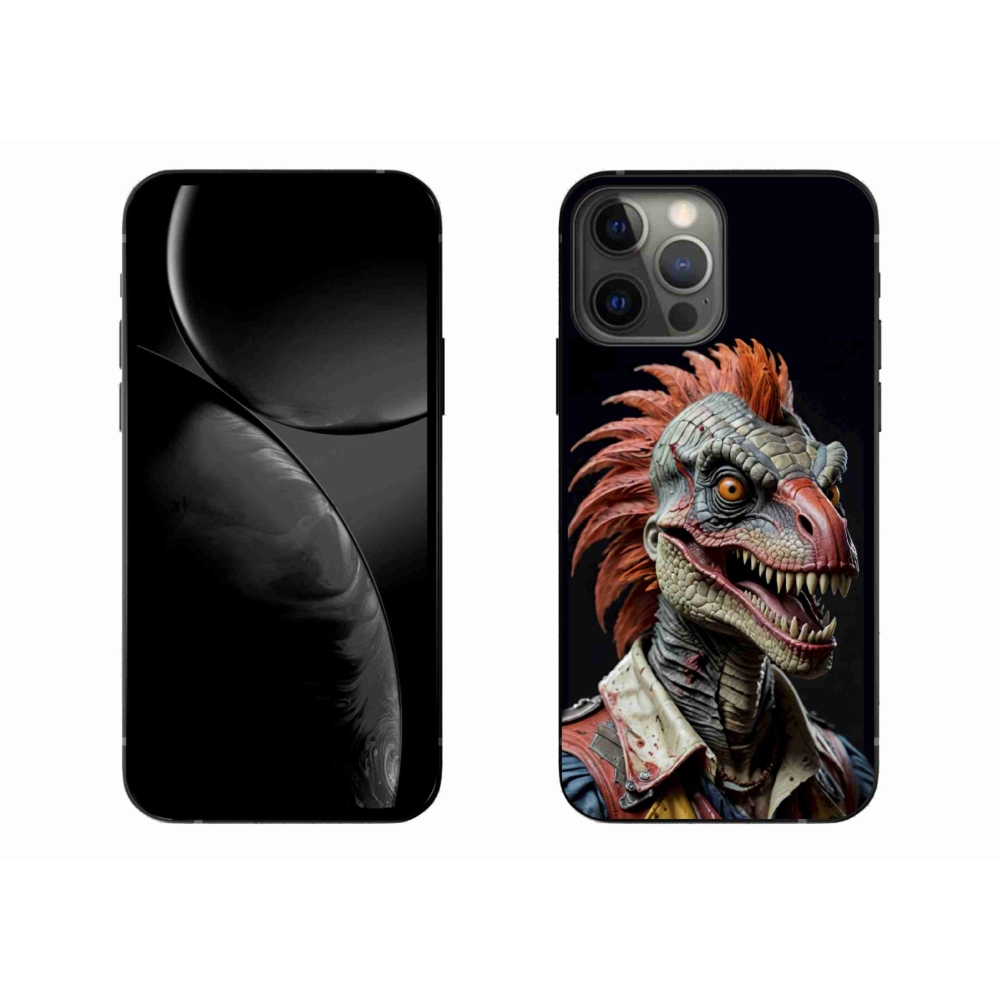 Gélový kryt mmCase na iPhone 13 Pro Max - punk dinosaurus