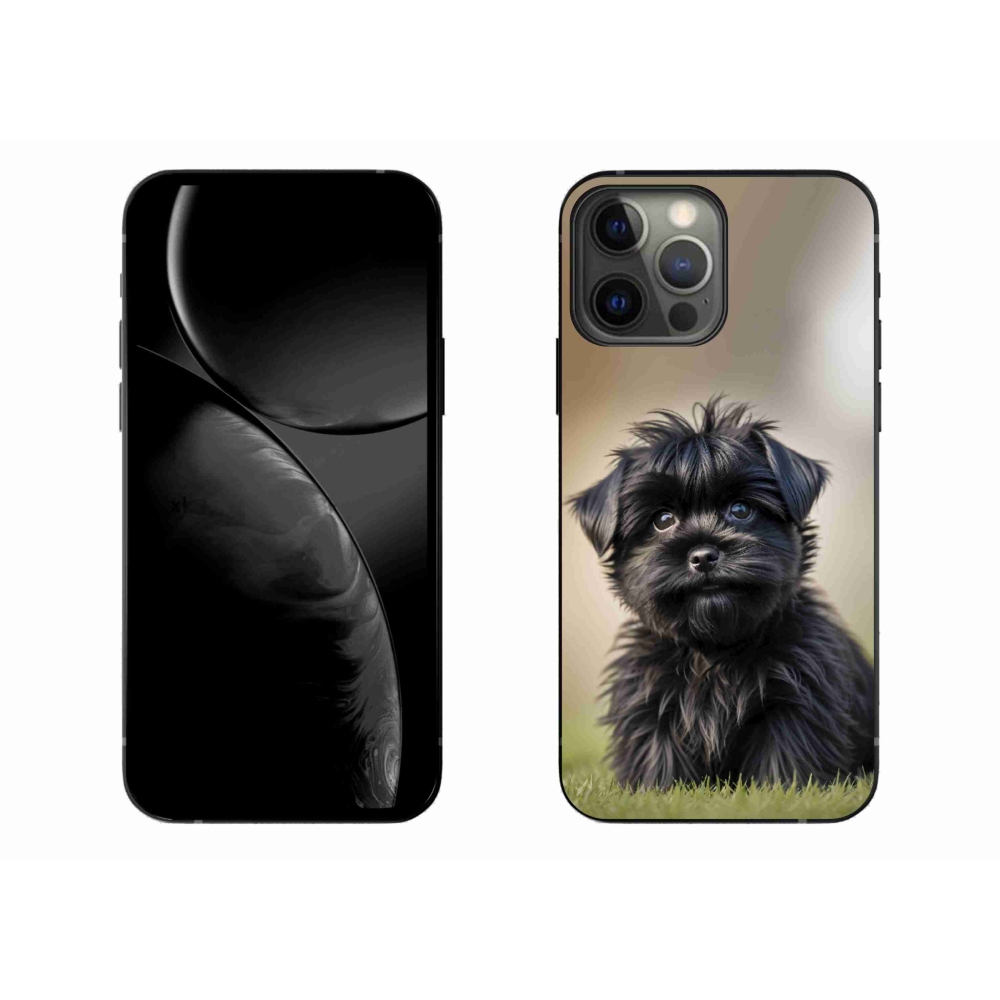 Gélový kryt mmCase na iPhone 13 Pro Max - roztomilý čierny psík