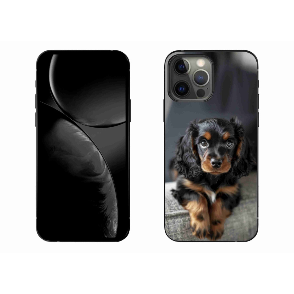 Gélový kryt mmCase na iPhone 13 Pro Max - roztomilý dlhosrstý jazvečík