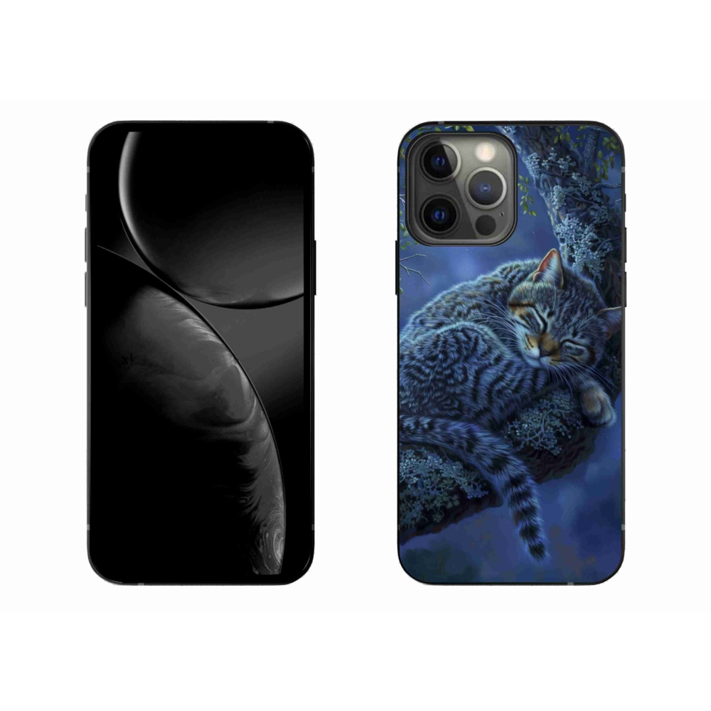 Gélový kryt mmCase na iPhone 13 Pro Max - spiaca mačka