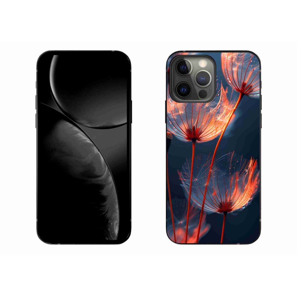 Gélový kryt mmCase na iPhone 13 Pro Max - svetielkujúce páperie