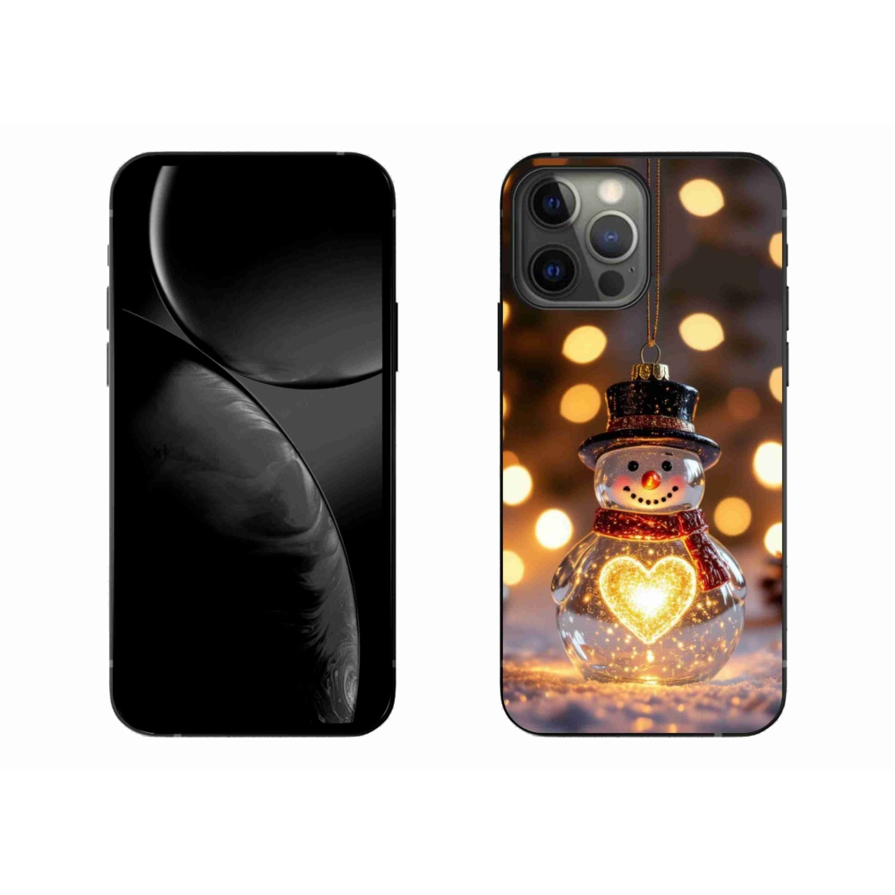 Gélový kryt mmCase na iPhone 13 Pro Max - svietiaci vianočný snehuliak