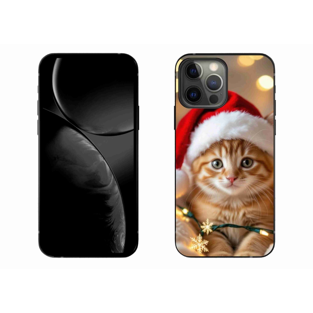 Gélový kryt mmCase na iPhone 13 Pro Max - vianočné mačiatko