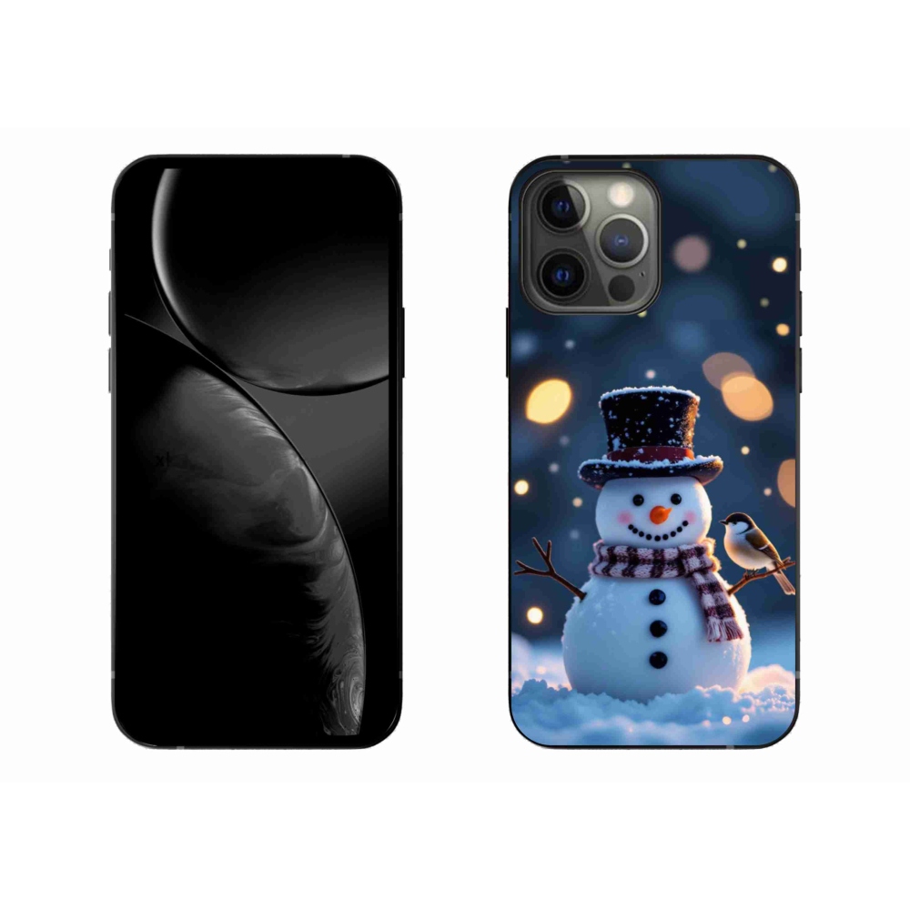 Gélový kryt mmCase na iPhone 13 Pro Max - vianočný snehuliak