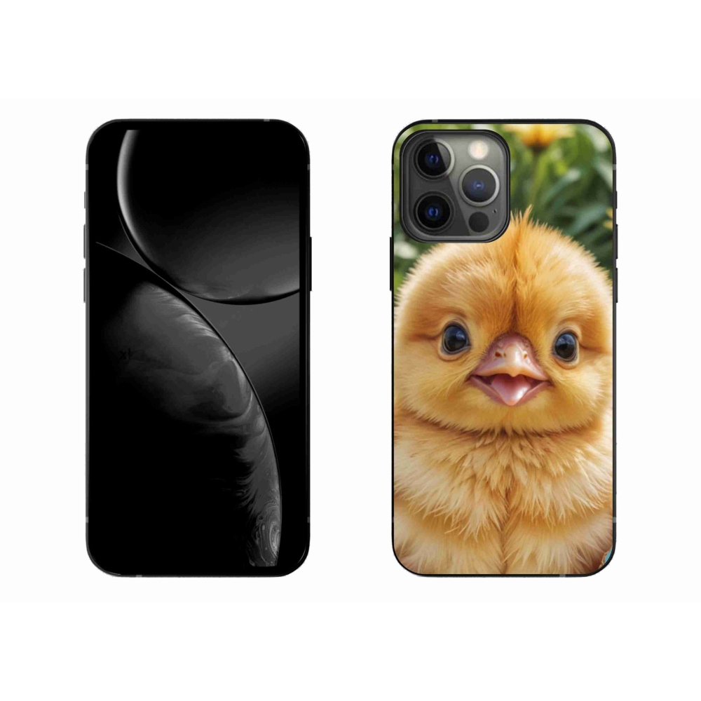Gélový kryt mmCase na iPhone 13 Pro Max - veselé kuriatko