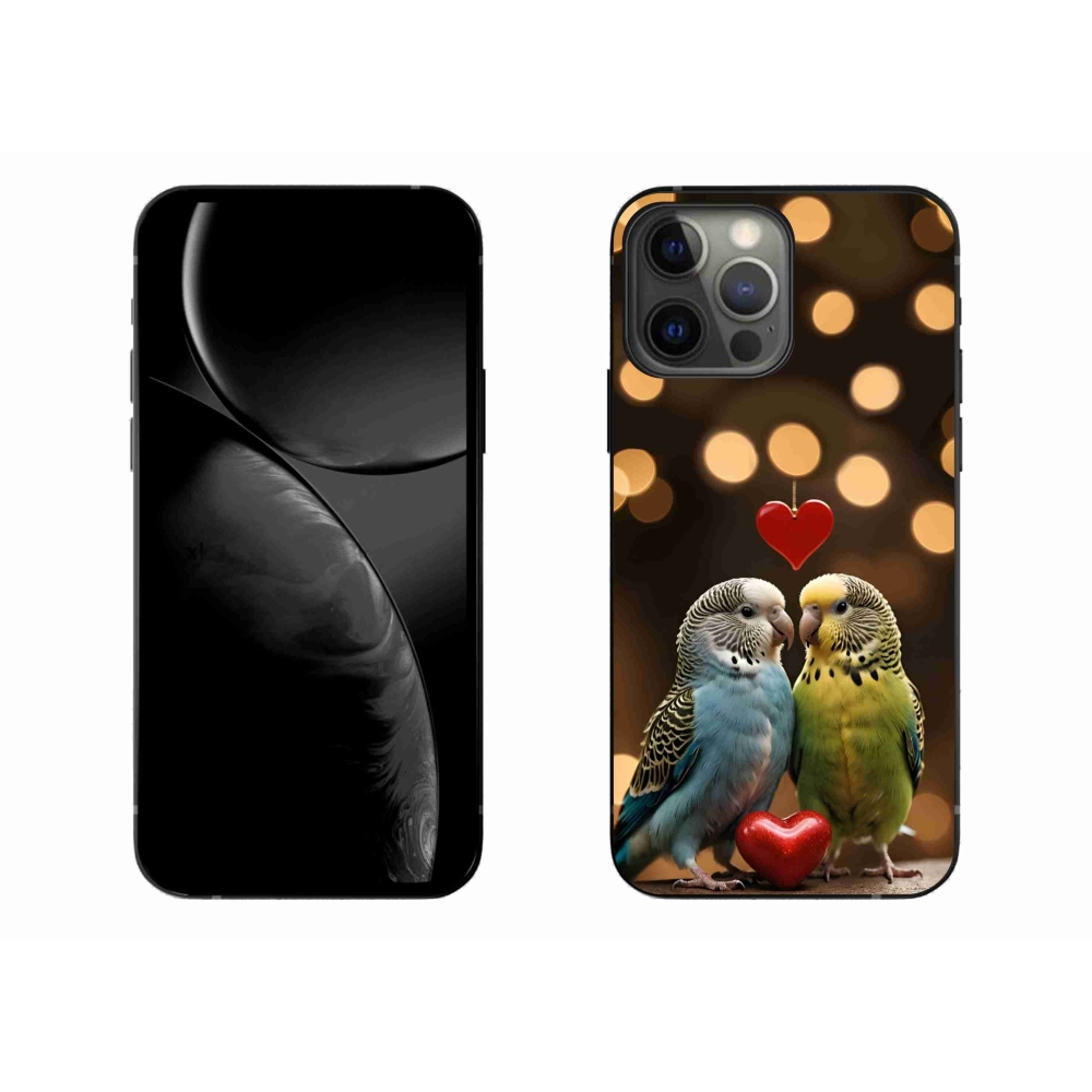 Gélový kryt mmCase na iPhone 13 Pre Max - zamilovaní papagáje