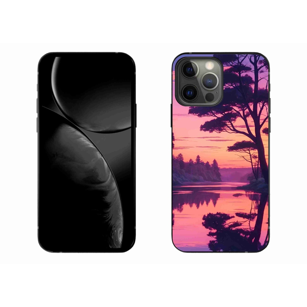 Gélový kryt mmCase na iPhone 13 Pro Max - západ slnka nad jazerom