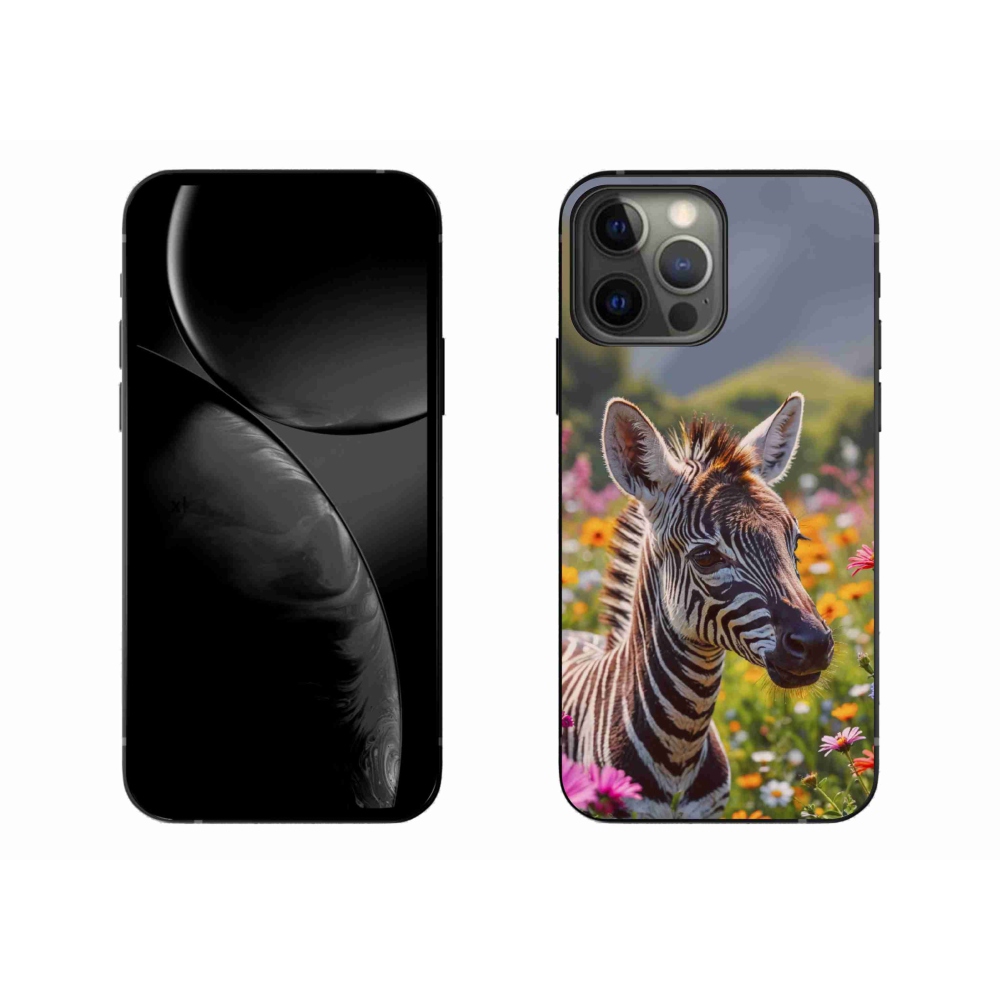 Gélový kryt mmCase na iPhone 13 Pro Max - zebra na lúke