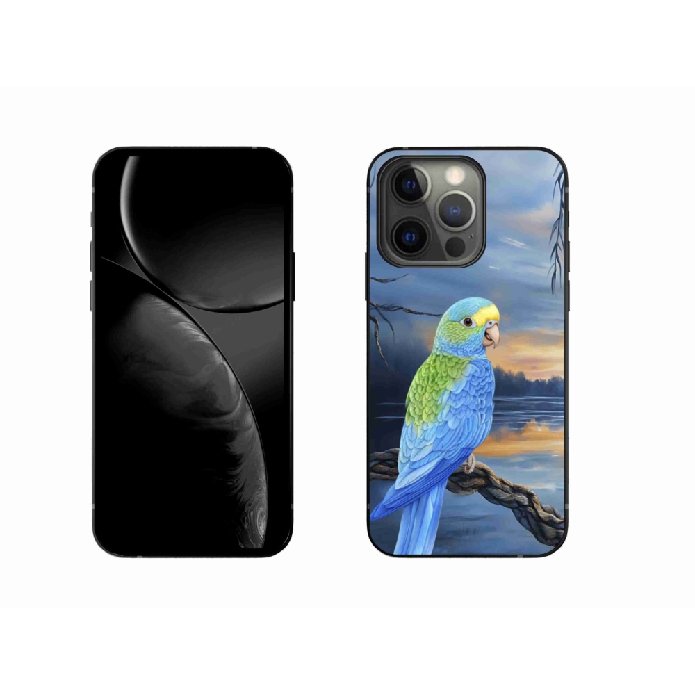 Gélový kryt mmCase na iPhone 13 Pro - modrý papagáj