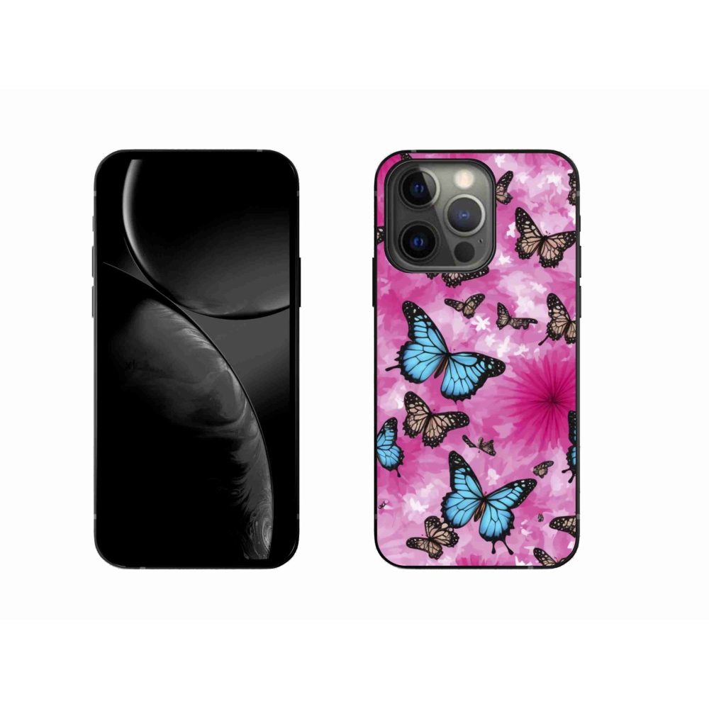 Gélový kryt mmCase na iPhone 13 Pro - motýlia záhrada