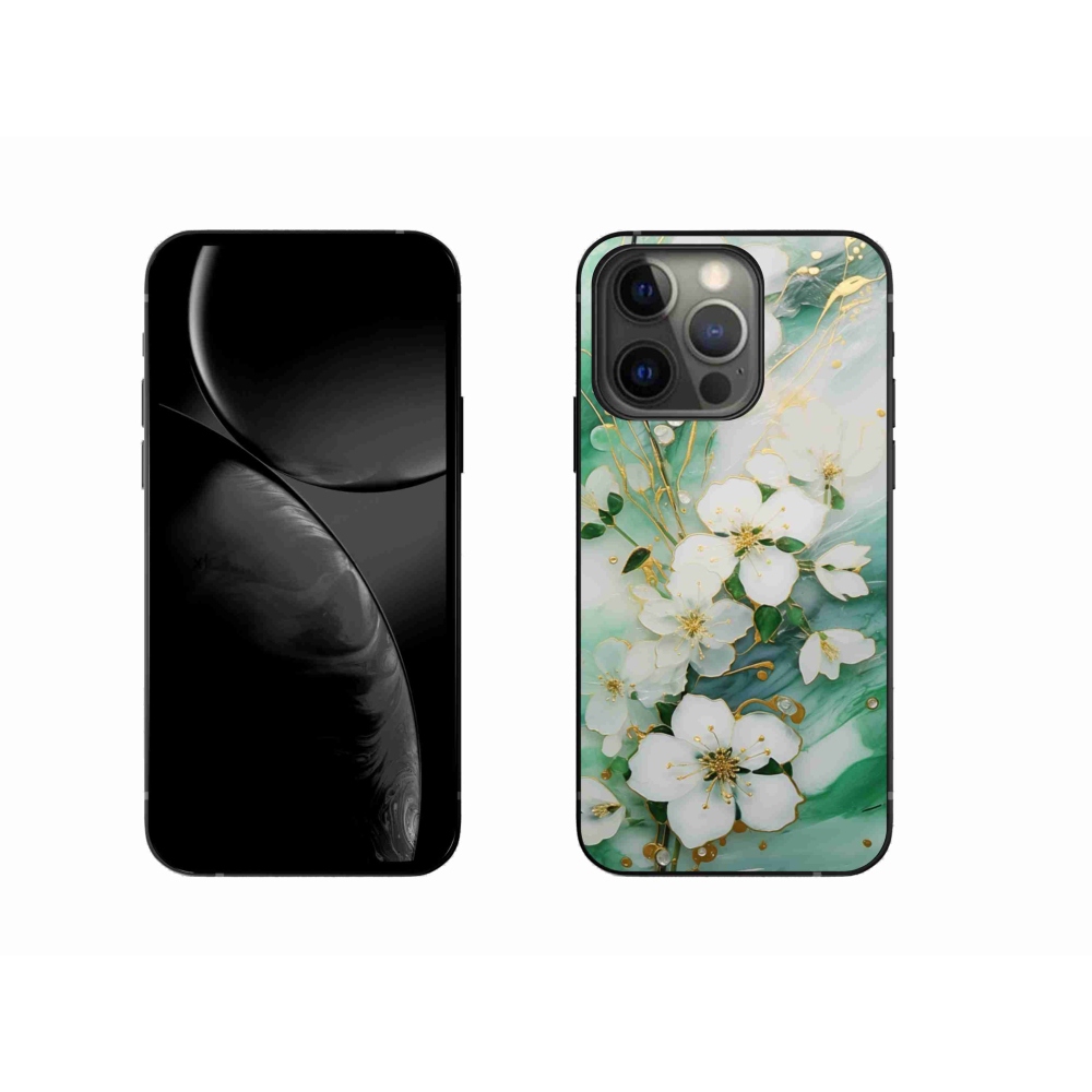 Gélový kryt mmCase na iPhone 13 Pro - nežné kvety