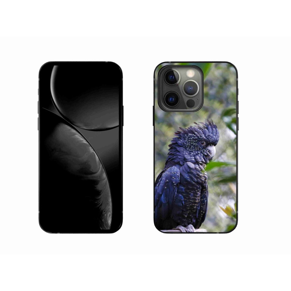 Gélový kryt mmCase na iPhone 13 Pro - papagáj kakadu čierny
