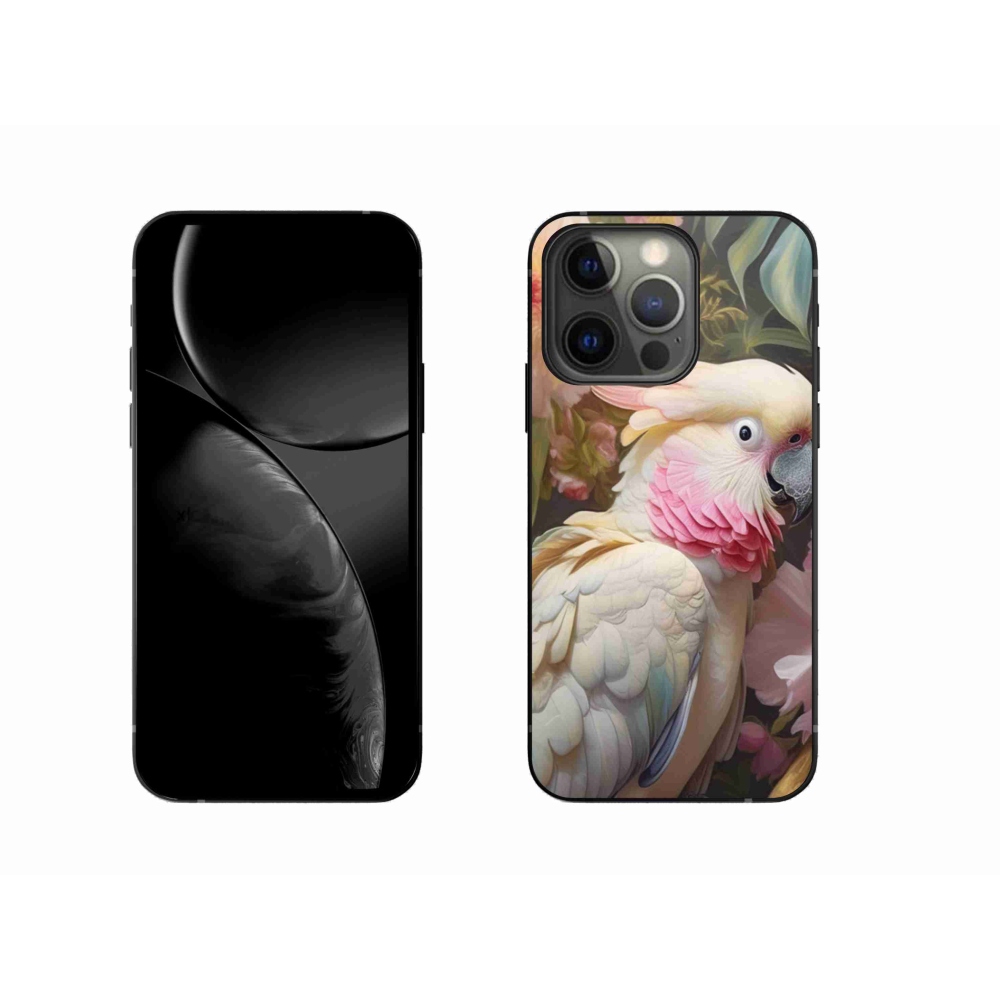 Gélový kryt mmCase na iPhone 13 Pro - papagáj kakadu ružový 2
