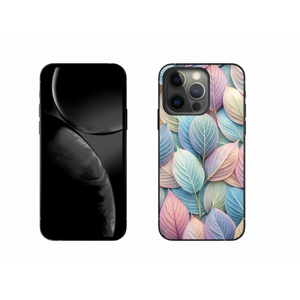 Gélový kryt mmCase na iPhone 13 Pro - pastelové listy
