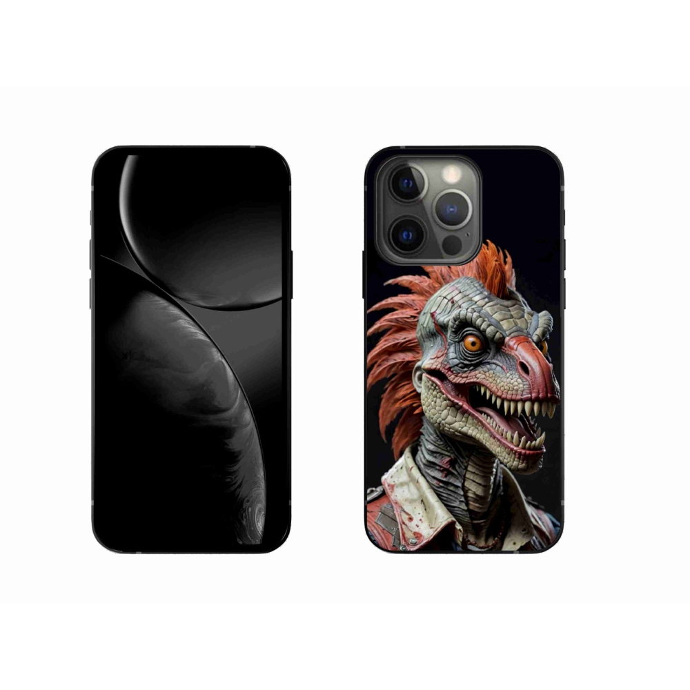 Gélový kryt mmCase na iPhone 13 Pro - punk dinosaurus