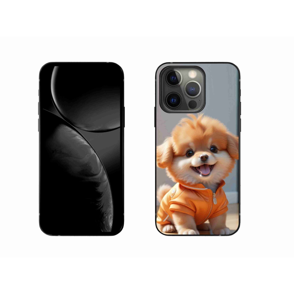 Gélový kryt mmCase na iPhone 13 Pro - roztomilý pomeranian v mikine