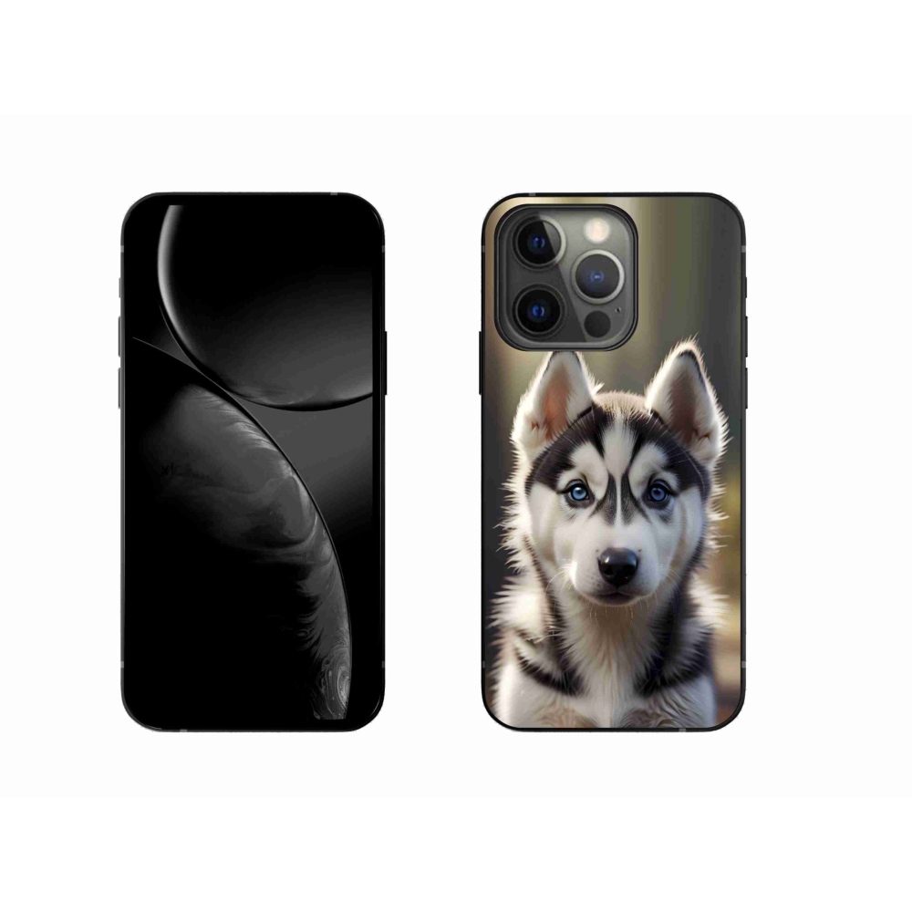 Gélový kryt mmCase na iPhone 13 Pro - roztomilý sibírsky husky