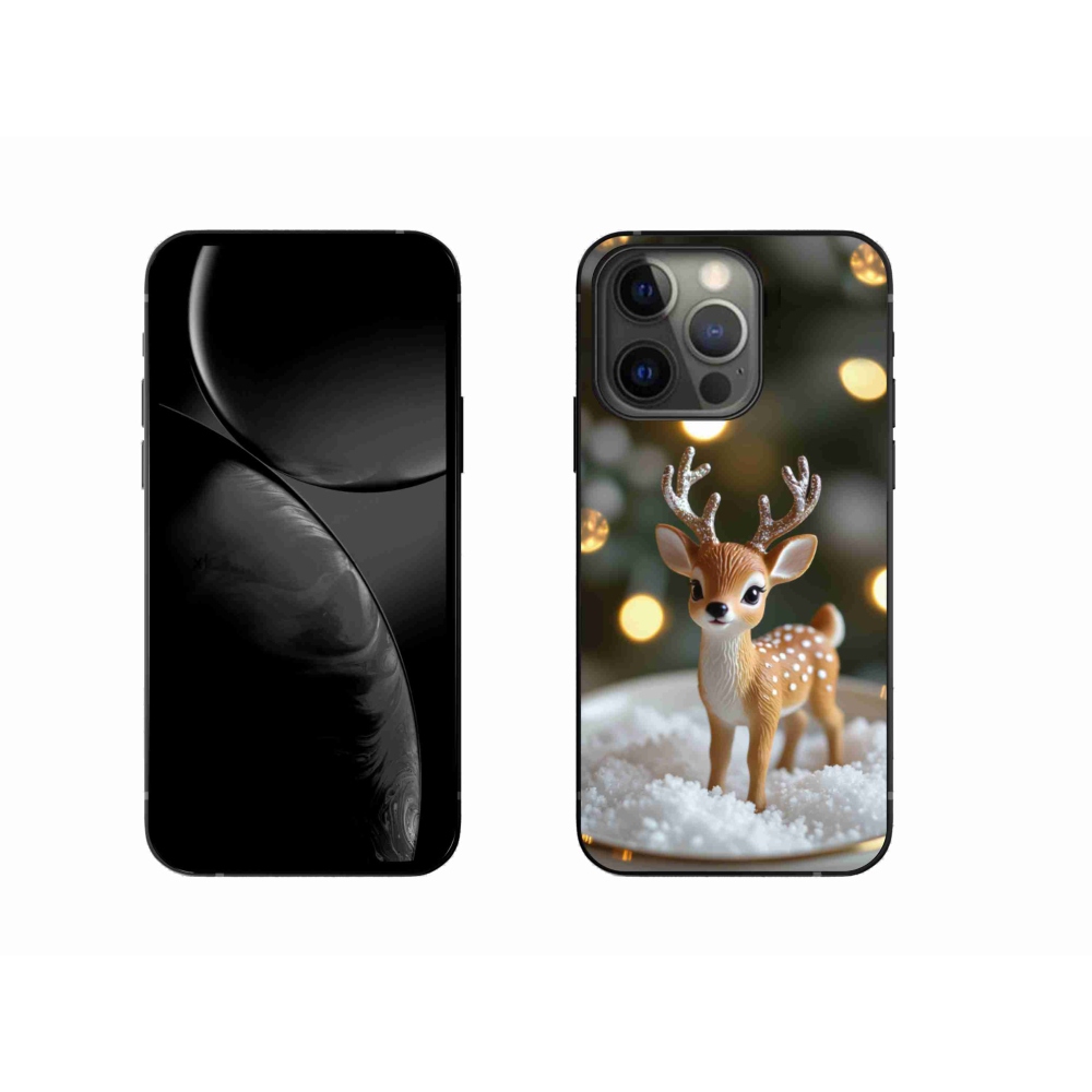 Gélový kryt mmCase na iPhone 13 Pro - roztomilý vianočný jeleň