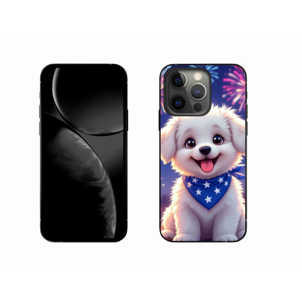 Gélový kryt mmCase na iPhone 13 Pro - slávnostné šteňa