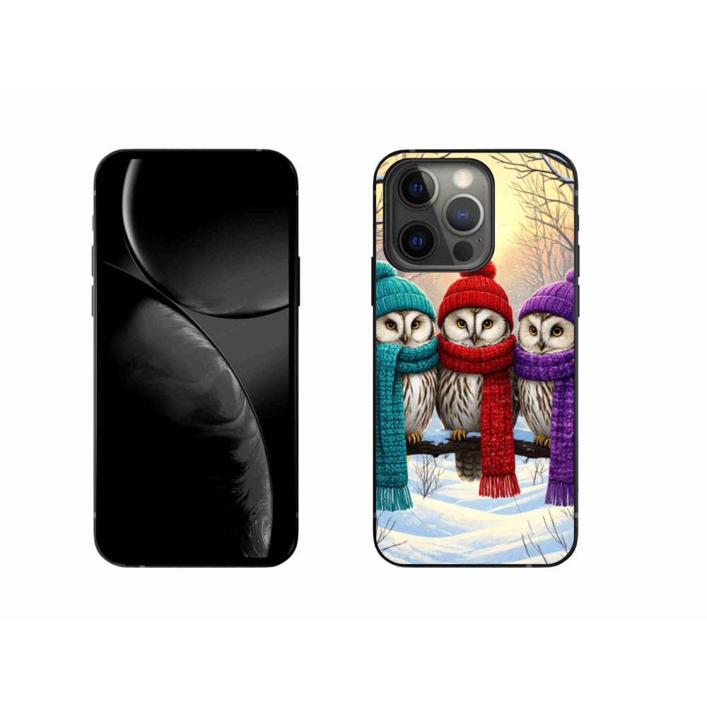 Gélový kryt mmCase na iPhone 13 Pro - soví priatelia