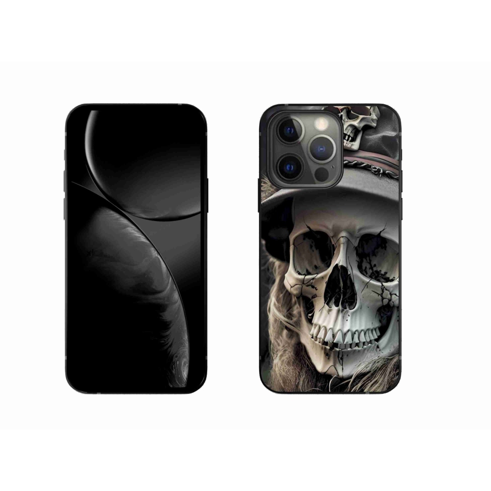 Gélový kryt mmCase na iPhone 13 Pro - temná lebka