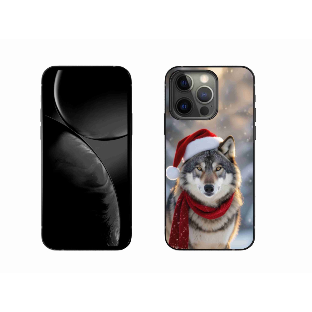 Gélový kryt mmCase na iPhone 13 Pro - vianočný vlk