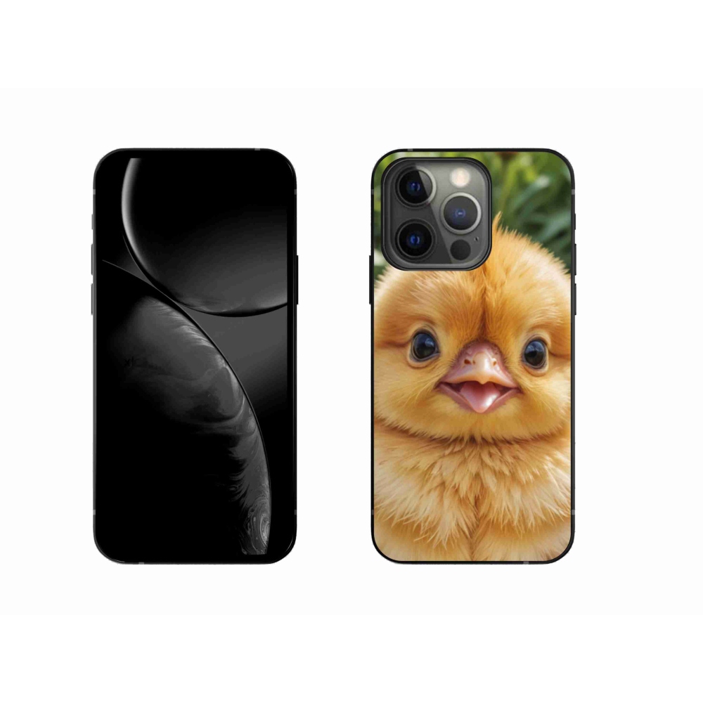 Gélový kryt mmCase na iPhone 13 Pro - veselé kuriatko