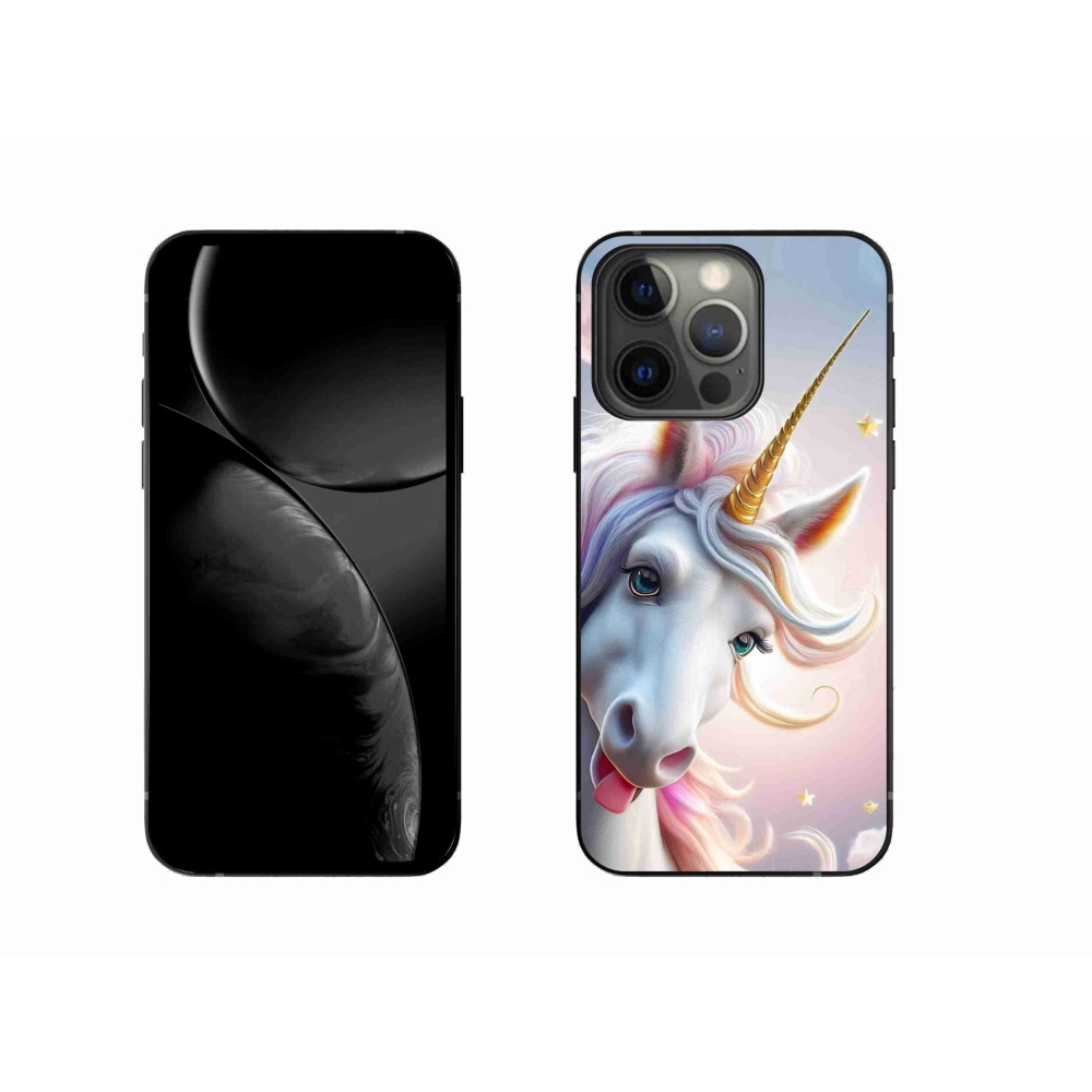 Gélový kryt mmCase na iPhone 13 Pro - veselý jednorožec