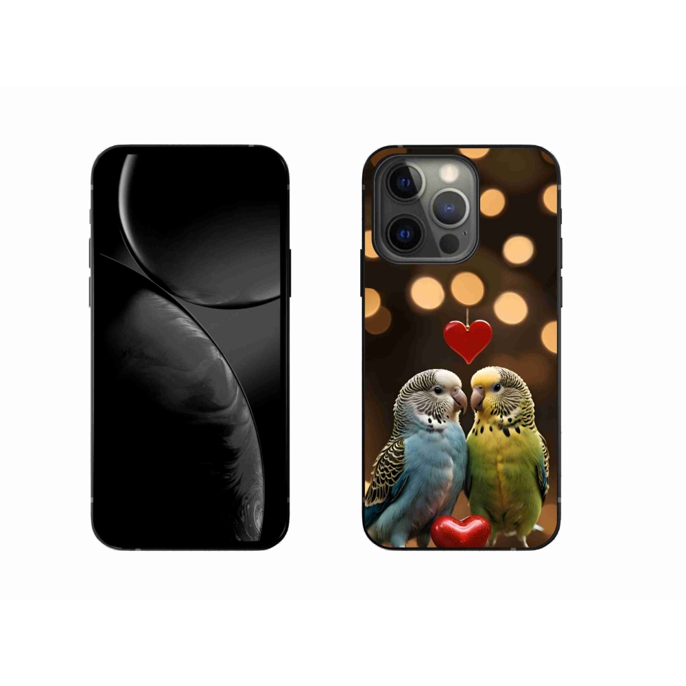 Gélový kryt mmCase na iPhone 13 Pro - zamilovaní papagáje
