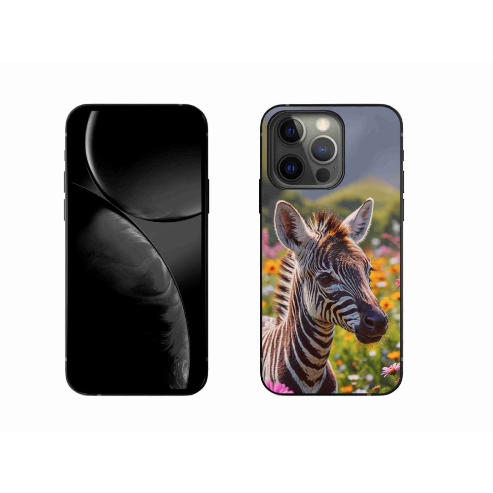 Gélový kryt mmCase na iPhone 13 Pro - zebra na lúke