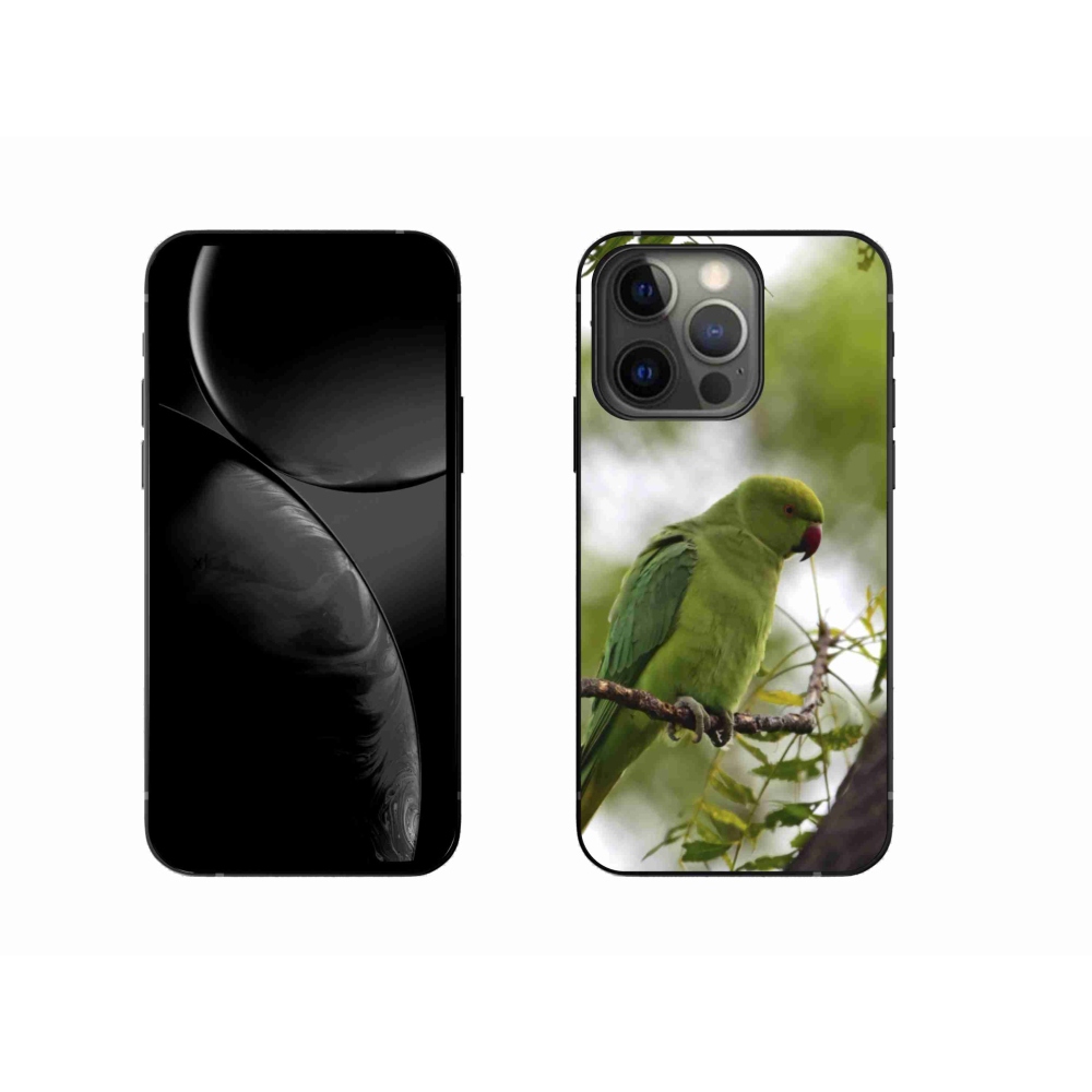 Gélový kryt mmCase na iPhone 13 Pro - zelený papagáj