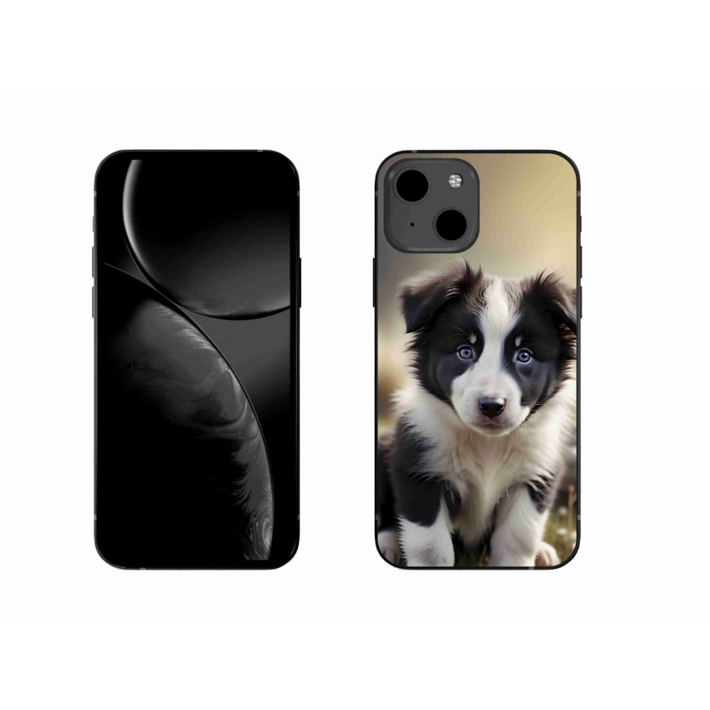 Gélový kryt mmCase na iPhone 13 - roztomilá border kólia