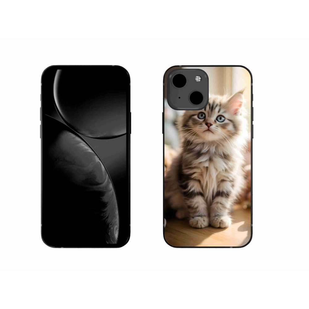 Gélový kryt mmCase na iPhone 13 - roztomilé mačiatko 10