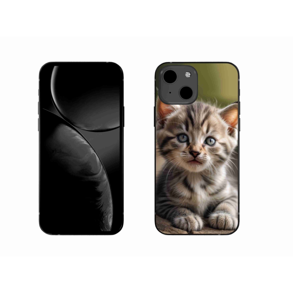Gélový kryt mmCase na iPhone 13 - roztomilé mačiatko 9