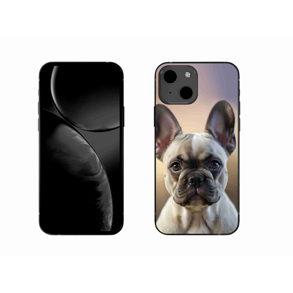 Gélový kryt mmCase na iPhone 13 - roztomilý francúzsky buldoček