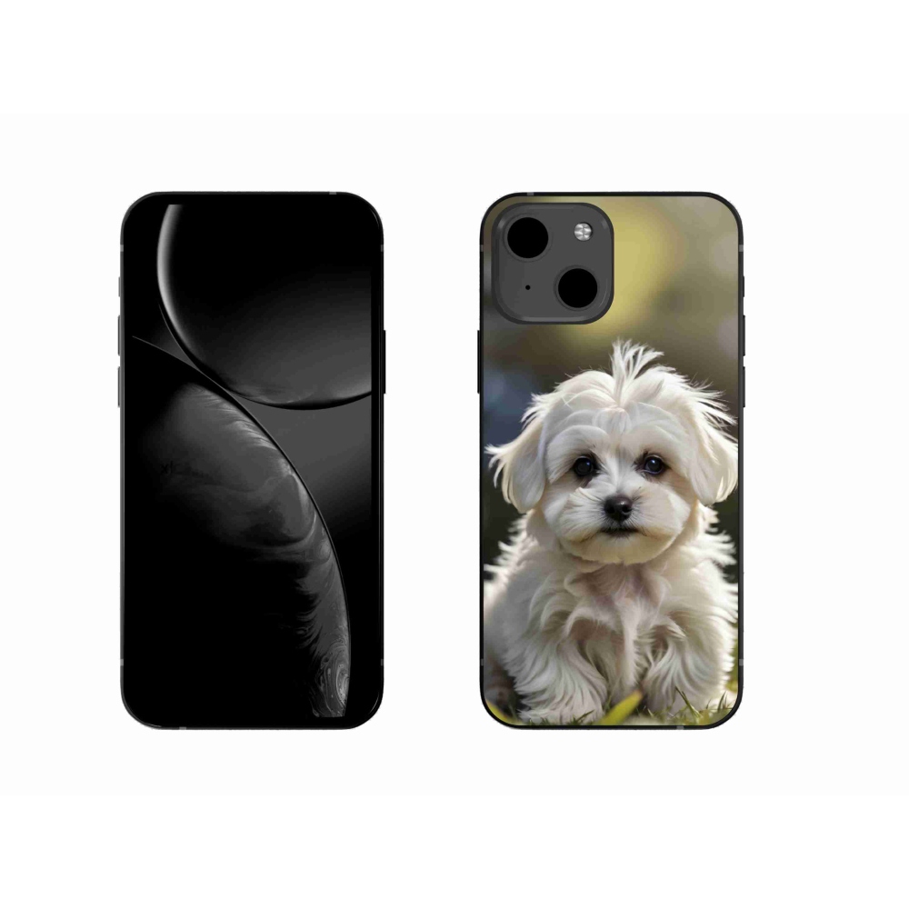 Gélový kryt mmCase na iPhone 13 - roztomilý maltézsky psík