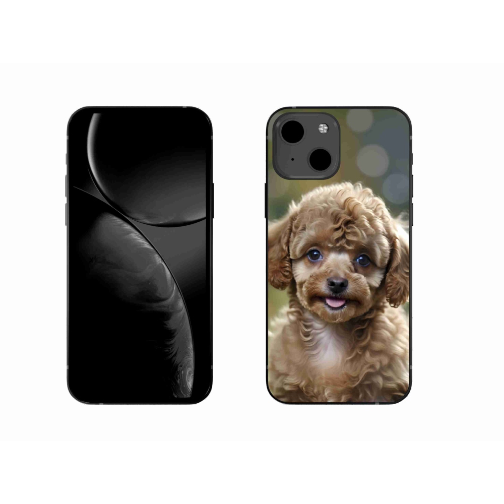 Gélový kryt mmCase na iPhone 13 - roztomilý pudel