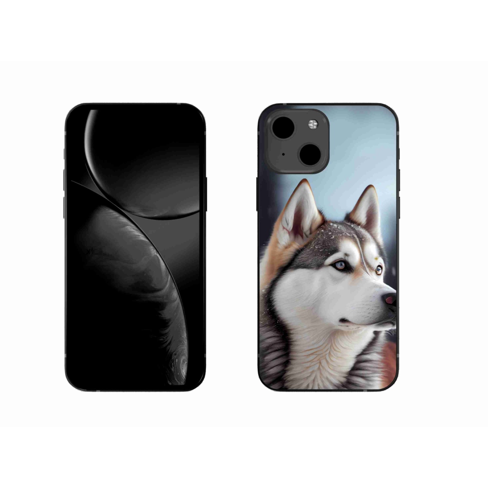 Gélový kryt mmCase na iPhone 13 - sibírsky husky