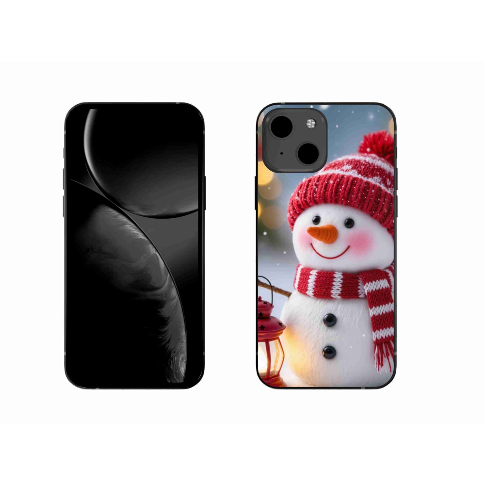 Gélový kryt mmCase na iPhone 13 - snehuliak 2
