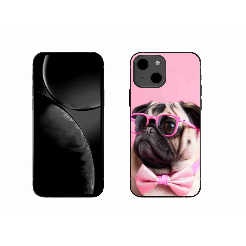 Gélový kryt mmCase na iPhone 13 - štýlový mops