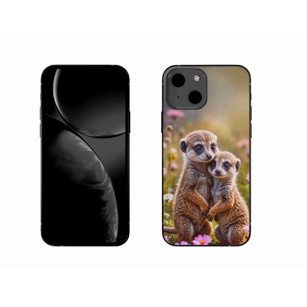 Gélový kryt mmCase na iPhone 13 - surikatí duo