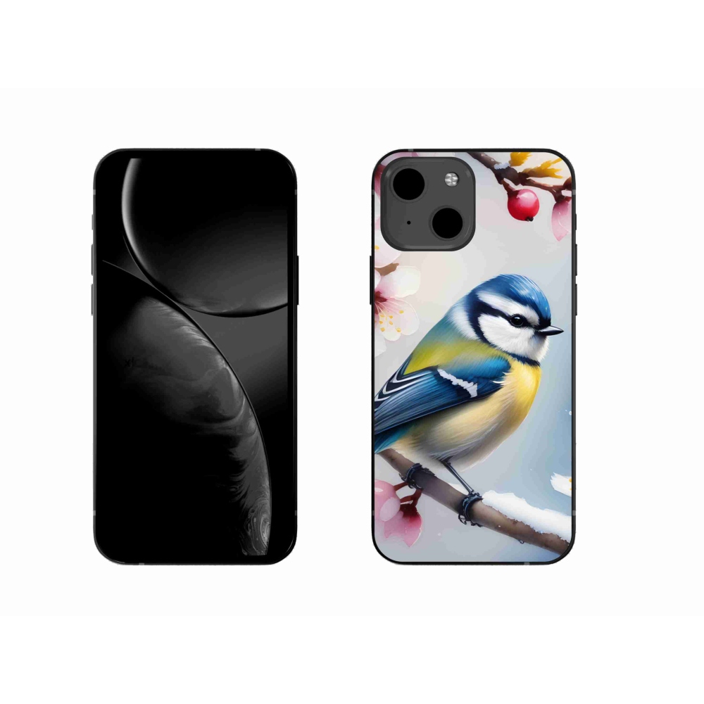 Gélový kryt mmCase na iPhone 13 - sýkorka