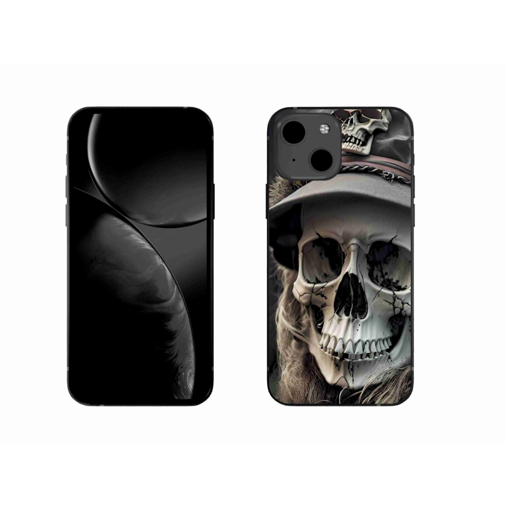 Gélový kryt mmCase na iPhone 13 - temná lebka